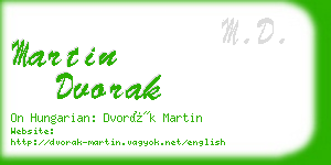 martin dvorak business card